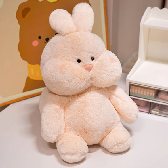 Sevimli Pembe Tavşan Peluş Oyuncak - 23cm