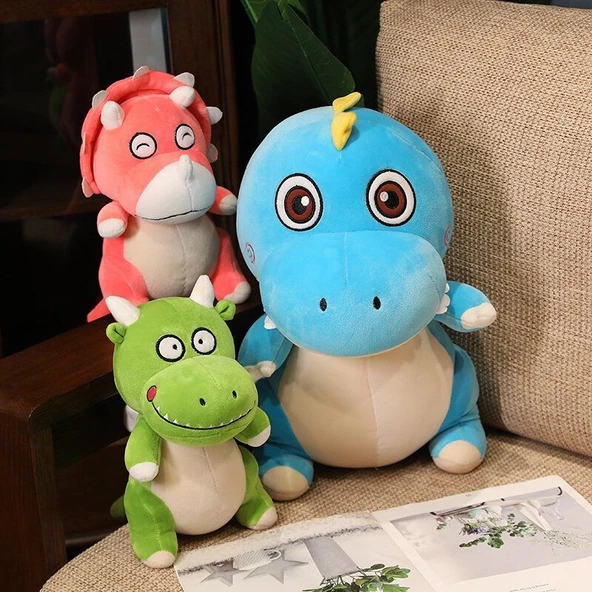 Yeşil Dinozor Peluş Oyuncak - 25 cm - 8