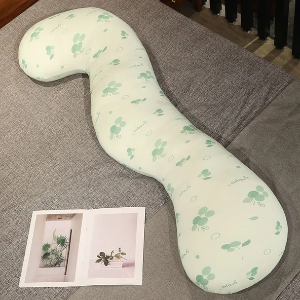 Buz İpek Bacak Yastığı Peluş Oyuncak - Yeşil Üzüm - 90cm
