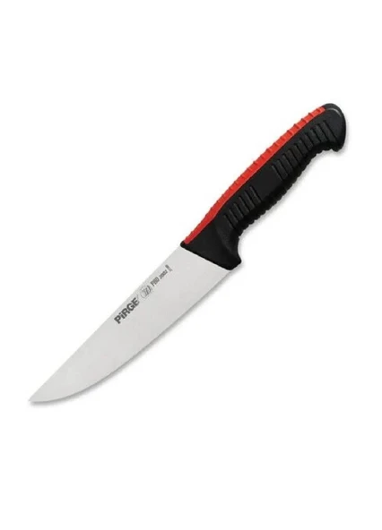 Pirge Pro 2002 Süper Tutuş Kasap Bıçağı No:0 12.5 cm Çift Renkli Kanallı Kırmızı-Siyah 31380 - 2