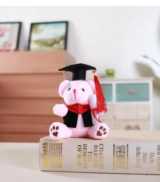 Peluş Oyuncak Ayı - Pembe - 10cm