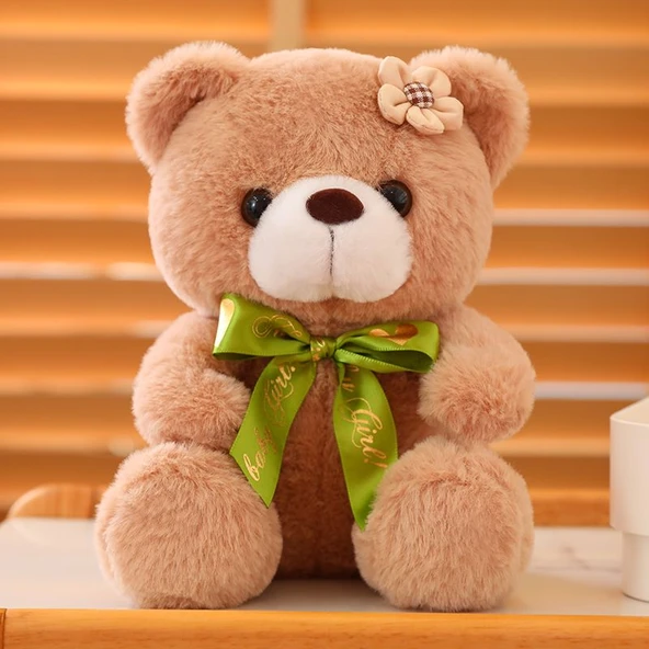 Çilek Aşkı Peluş Oyuncak Ayı 20cm - Deve Tüyü Rengi