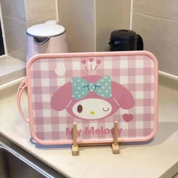 Plastik Kesme Tahtası - Pembe - 30cm - 8