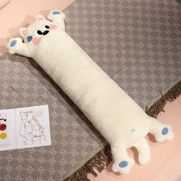 Büyük Gözlü Uzun Peluş Hayvan Yastık - Köpek 90cm