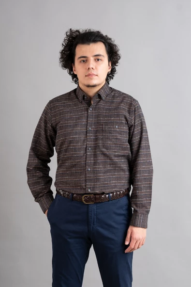 ADVANTE ÇİFT CEP RAHAT KESİM KIŞLIK ERKEK GÖMLEK - 6