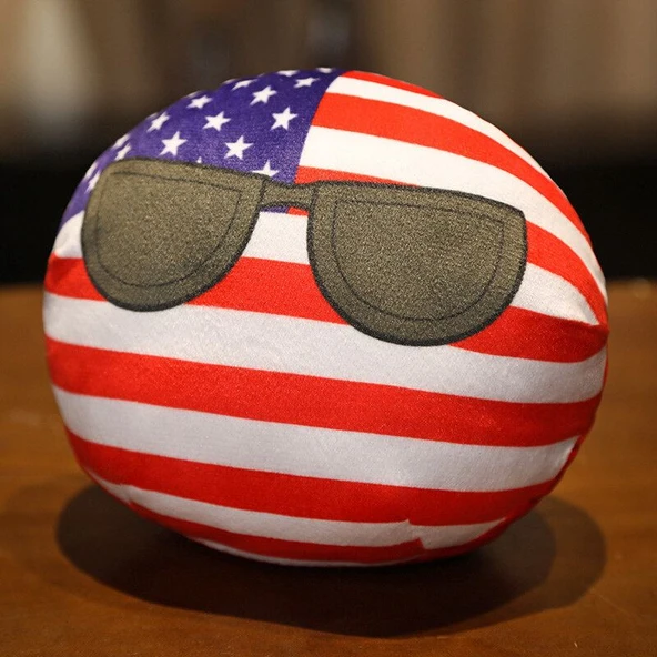 Polandball Zıplayan Top - ABD Güneş Gözlüklü - Standart Şarjlı (Data Kablolu)