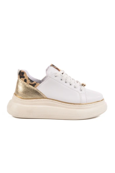 Ayakmod Beyaz Kalın Taban Kadın Sneaker T-300 Z - 1