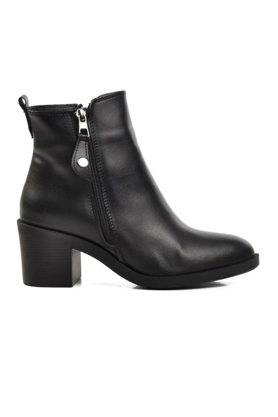 Ayakmod Siyah Cilt  Kadın Bot 224547 Z