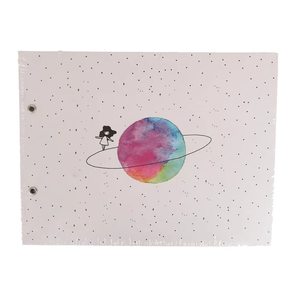 SATÜRN TASARIM SİYAH SAYFA KENDİN YAP FOTOĞRAF ALBÜMÜ