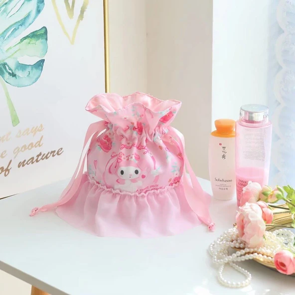 Kawaii Çizgi Film Peluş İpli Bohça Çanta - My Melody, 25*28cm