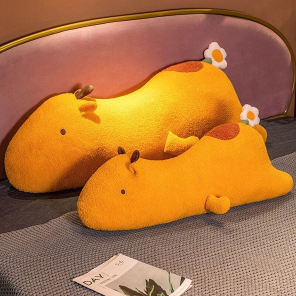 Orman Hayvanları Yatak Başlığı Peluş Yastık - Sika Geyiği - 90x32cm