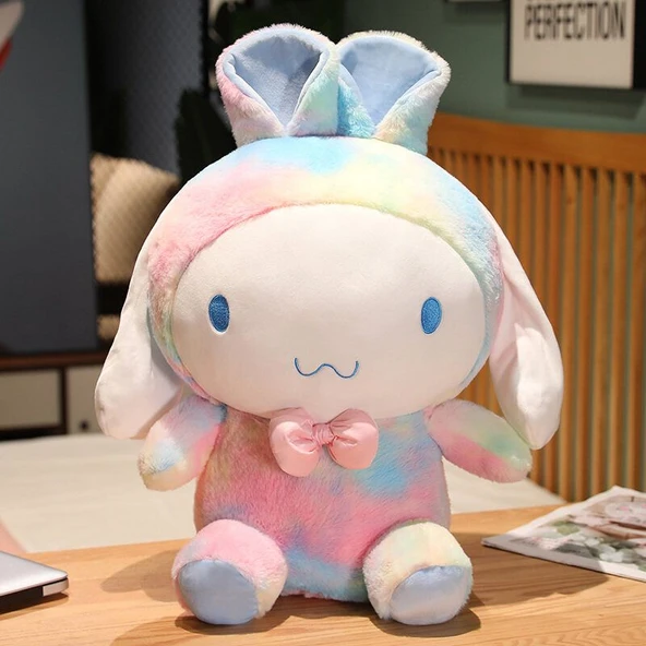 Tavşan Kostümlü Cinnamoroll Peluş Oyuncak - Yugui Köpek 55cm