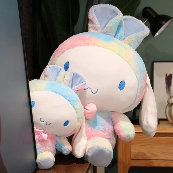 Tavşan Kostümlü Cinnamoroll Peluş Oyuncak - Yugui Köpek 55cm - 9