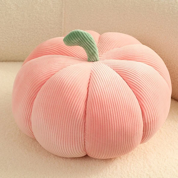 Pamuk Balkabağı Peluş Yastık - Turuncu - 55cm - 5