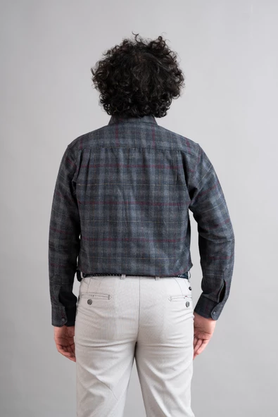 ADVANTE ÇİFT CEP RAHAT KESİM KIŞLIK ERKEK GÖMLEK - Resim 4