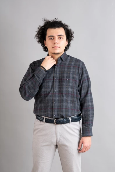 ADVANTE ÇİFT CEP RAHAT KESİM KIŞLIK ERKEK GÖMLEK - Resim 3