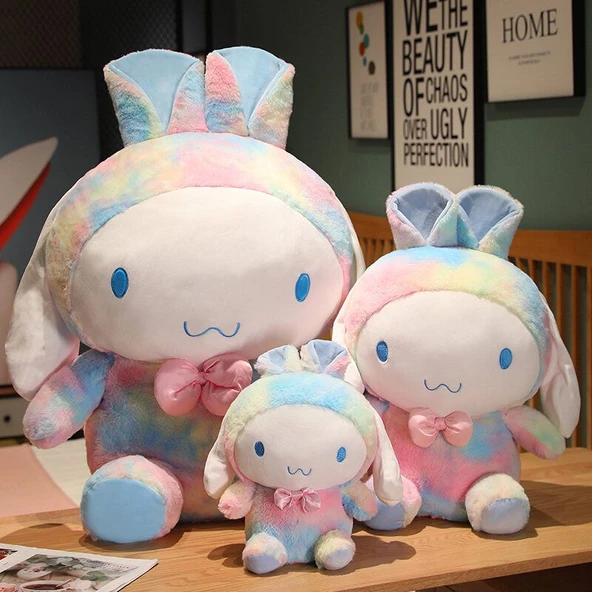 Tavşan Kostümlü Cinnamoroll Peluş Oyuncak - Yugui Köpek 55cm - 7