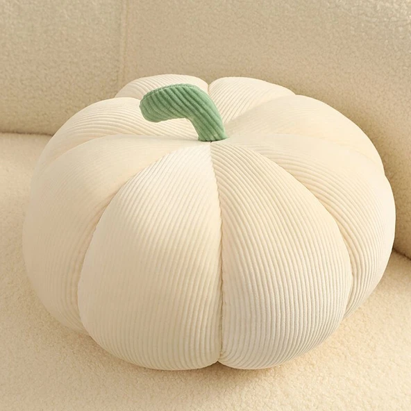 Pamuk Balkabağı Peluş Yastık - Turuncu - 75cm - 8