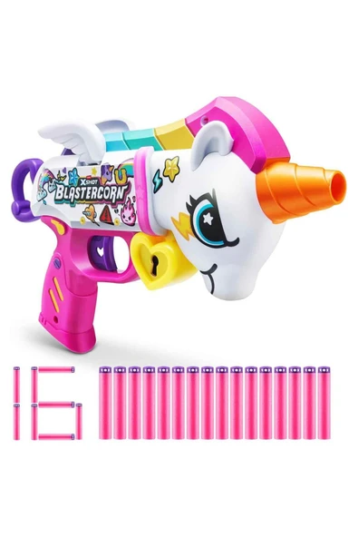 Blastercorn 16 Mermili Sünger Dart Atan Silah 30 cm: Bu Unicorn'u Kızdırmak İstemezsin!