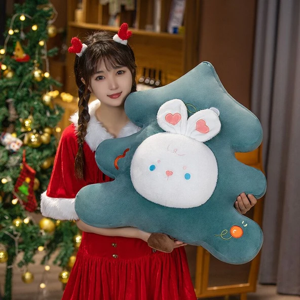 Noel Peluş Oyuncak - Tavşanlı Yılbaşı Ağacı 70cm