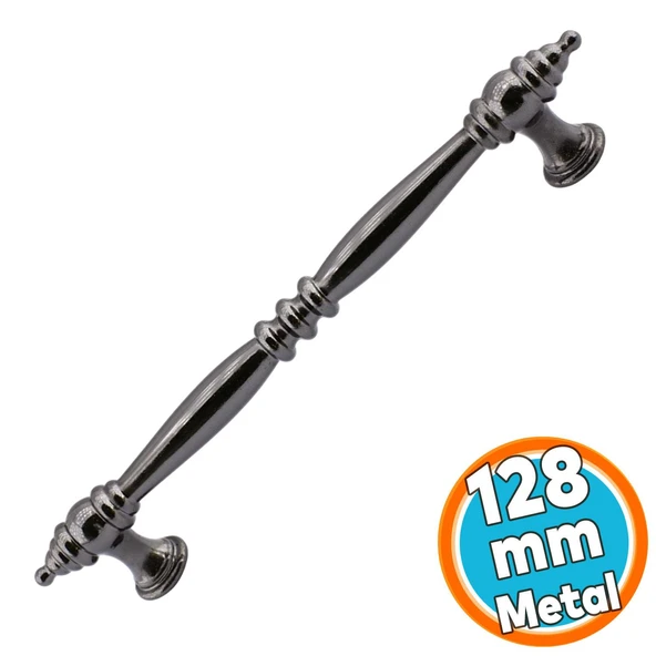 Mutfak Mobilya Çekmece Dolabı Dolap Kapak Kulpu Kulbu Düz Metal Kulpları Kulpu Füme 128 Mm ürün görseli