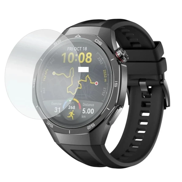 Huawei Watch 4 Pro Uyumlu 3 Adet Şeffaf Ultra koruyucu Nano Jelatin - Resim 4