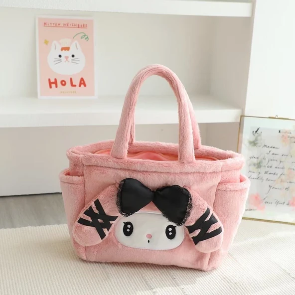 Dantel El Çantası - Pembe Melodi - 32x25cm - 4