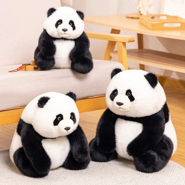 Oturan Panda Peluş Oyuncak - Resim Rengi - 35cm - Resim 5