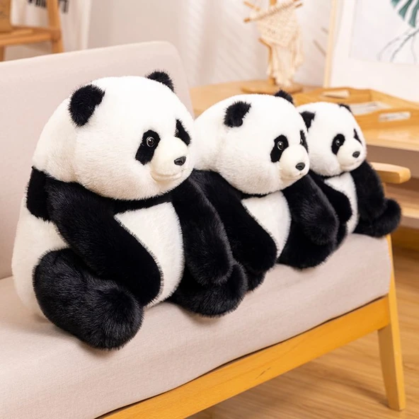 Oturan Panda Peluş Oyuncak - Resim Rengi - 35cm - Resim 7