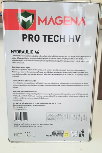 MAGENA HİDROLİK 46 16 LİTRE - 2
