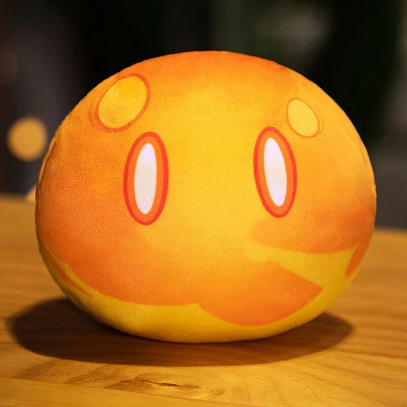 Genshin Impact Slime Peluş Yastık - Ateş Slime, Standart Şarjlı