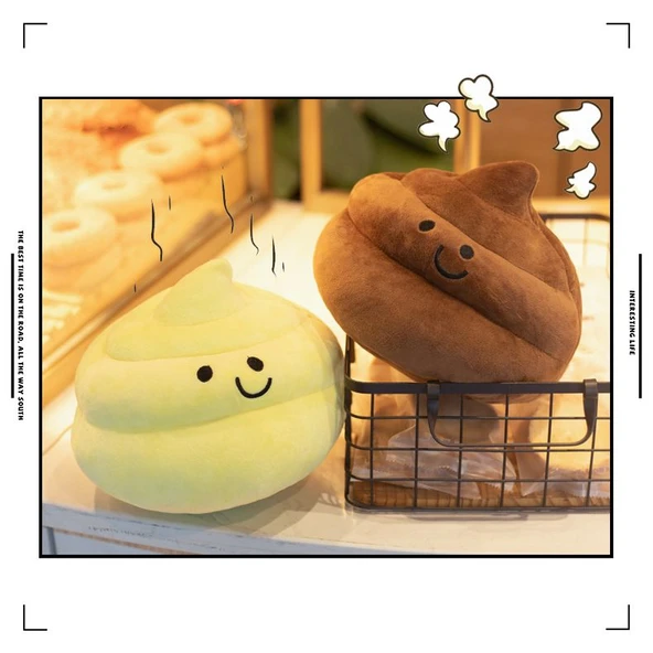 Kaka Emoji Peluş Yastık - Yeşil - 25x23cm - 4