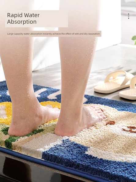 Çizgi Film Banyo Paspası 40x60cm - Güneş Ayı - 6