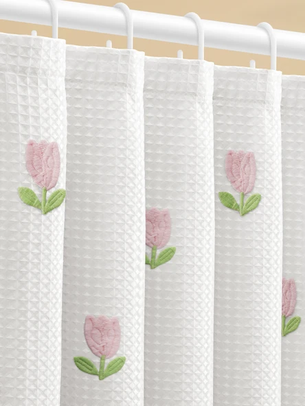 Su Geçirmez Polyester Duş Perdesi Seti - Küçük Ayı 150x200cm + 100-170cm Duş Perdesi Borusu - 2