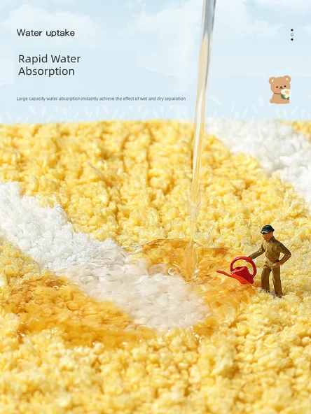 Hızlı Kuruyan Kaymaz Banyo Paspası - 40x60 cm - Güneş Ayısı - 3