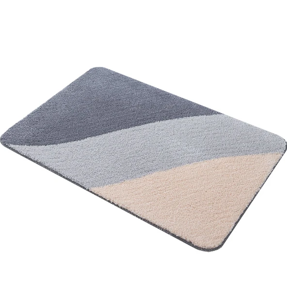 Geometrik Desenli Emici Giriş Kapısı Paspası - 40x60 cm Pembe Gradyan Dikdörtgen - 6