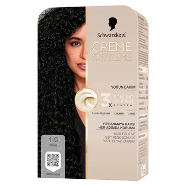 Schwarzkopf Creme Supreme Saç Boyası Siyah 1-0