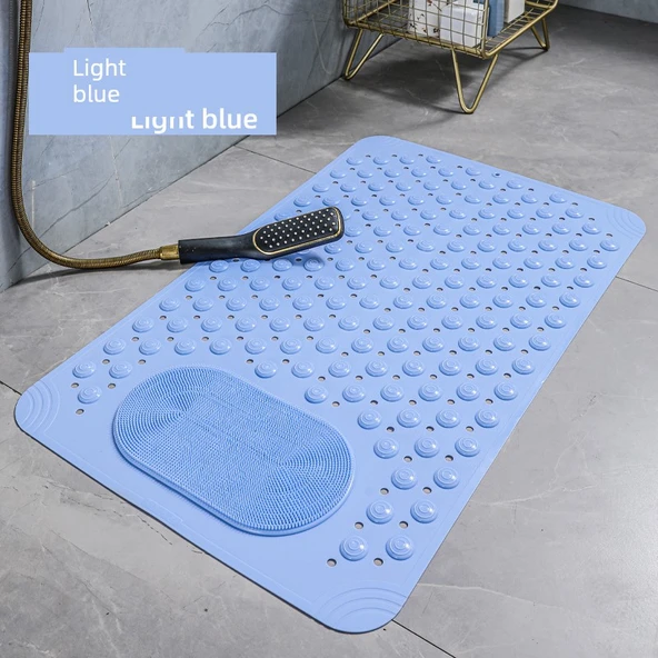 Kaymaz TPE Banyo Paspası - 50x80cm - Açık Mavi