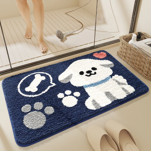 Hızlı Kuruyan Kaymaz Banyo Paspası - 40x60 cm - Köpeğin Hobisi