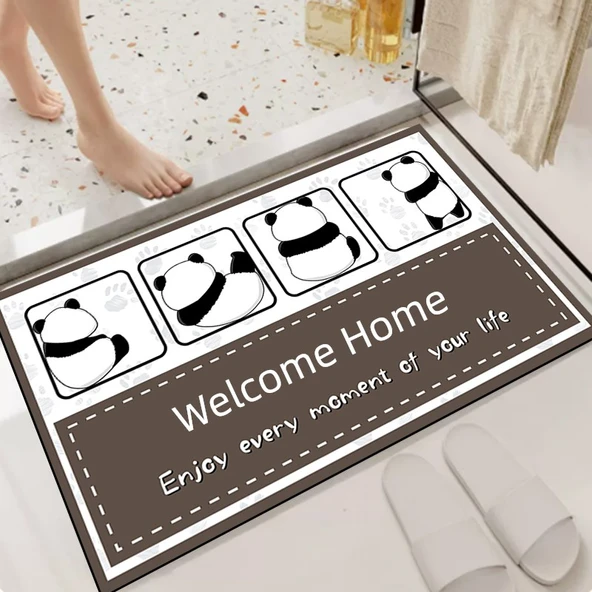 Diyatomit Banyo Paspası - 60x90 cm - Dumanlı Darı - 14