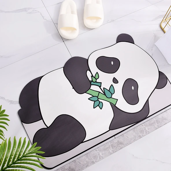 Yumuşak Silikon Diatomit Banyo Paspası - 170x240 cm - Panda-Bambu