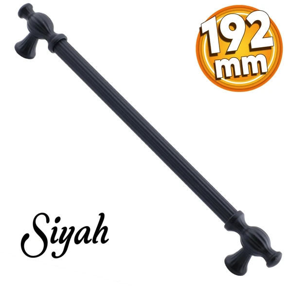 Mobilya Mutfak Dolabı Çekmece Dolap Kapak Kulpu Kulbu Siyah Metal Kulpları (192 MM - 19.2 CM) - Resim 6