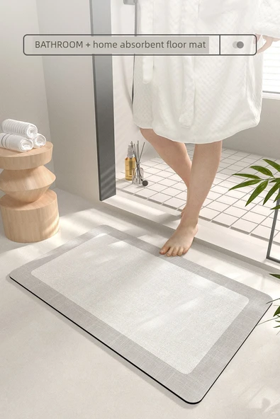 Hızlı Kuruyan Diatomit Banyo Paspası - 40x60cm - Ku Ya - 10