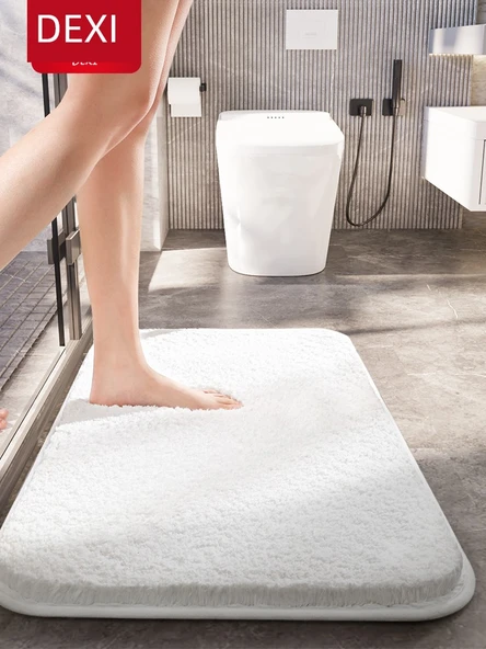 Kaymaz Hızlı Kuruyan Banyo Paspası - 60x90cm - Azure Mavi - 2