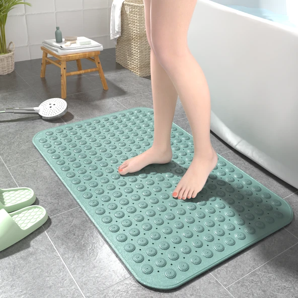 Kare Çevre Dostu Vantuzlu Banyo Paspası - 40x100cm Koyu Mavi - 2