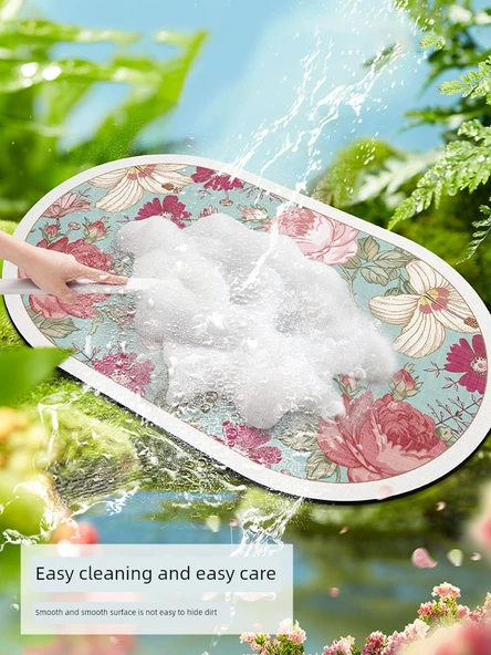 Kaymaz Banyo Paspası - Gül Pembesi - 40x60cm - 4