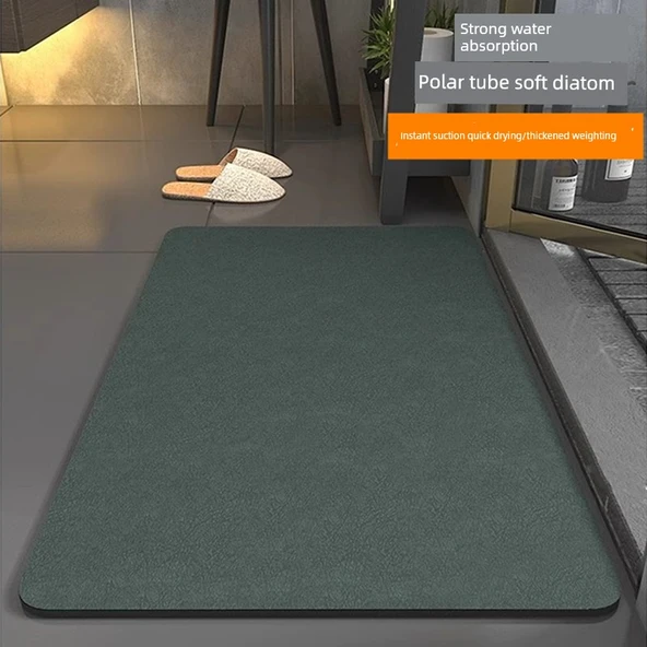 Diyatomit Banyo Paspası - 60x90 cm - Doğal Gri - 2