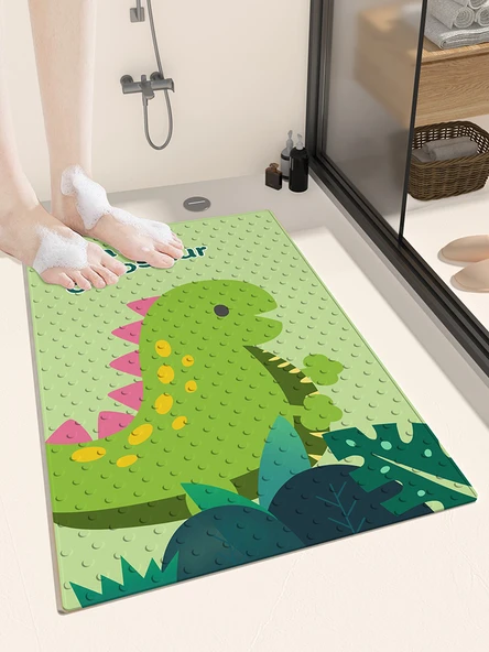 Çocuk Banyo Diatomit Kaymaz Paspas - 50x80cm - Çilek Ayı - 2