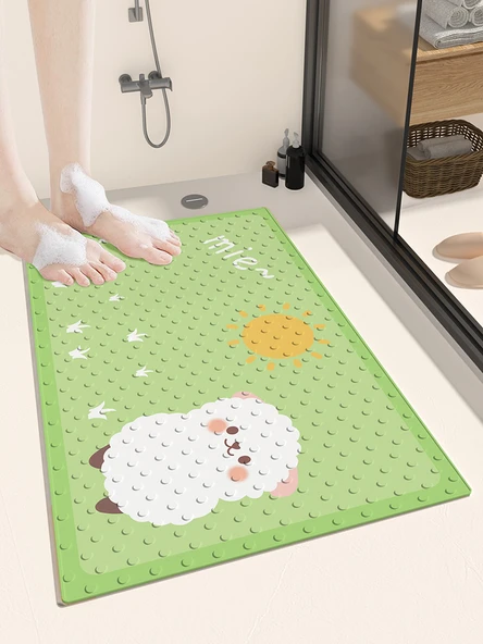 Çocuk Banyo Kaymaz Zemin Matı - PVC Duş Matı - 50x80cm - Küçük Koç