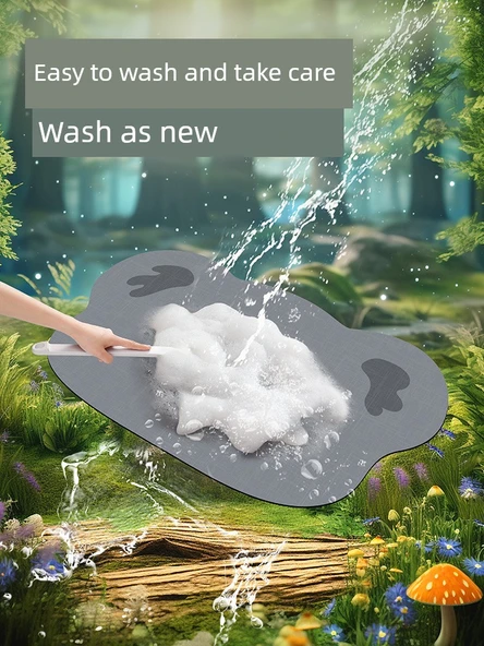 Çizgi Film Desenli Emici Kaymaz Banyo Paspası - 50x80cm Tüylü Tavşan - 4